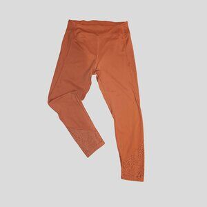 PINK Victoria's Secret Sport Leggings with lace detail - Coral Pink, Size L